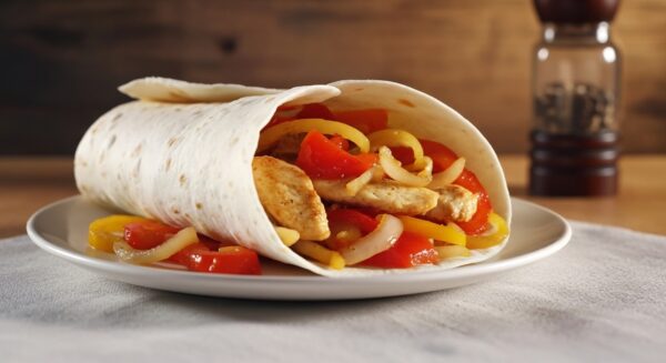 3 FAJITAS DE POLLO+MORRON+CEBOLLA-CALIENTE