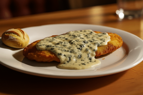 MILANESA DE POLLO ROQUEFORT + PAN - CALIENTE