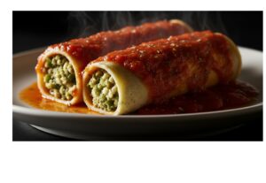 foto canelones con salsa pya 2 CANELONES DE VERDURA Y RICOTTA +SALSA+PAN