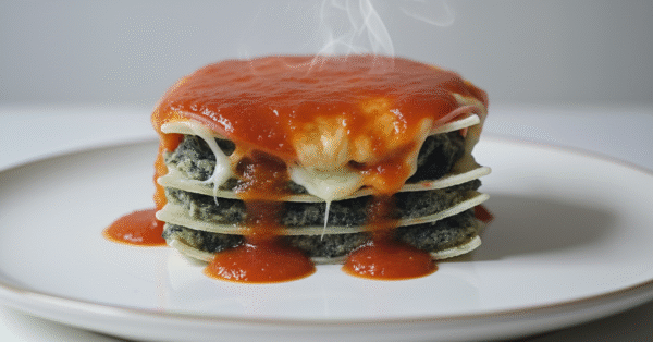 foto lasagna LASAGNA DE VERDURA Y RICOTTA +JAMON+MOZZARELLA+SALSA+PAN