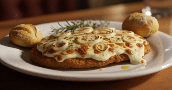MILANESA DE POLLO FUGAZZETA + PAN - CALIENTE