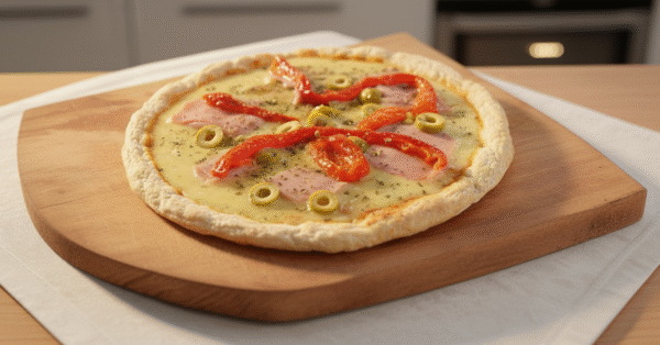 PIZZA A LA PIEDRA MOZZA+MORRON 8 PORCIONES - CALIENTE