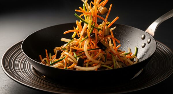 WOK DE VEGETALES SALTEADOS CON SALSA DE SOJA + PAN - CALIENTE